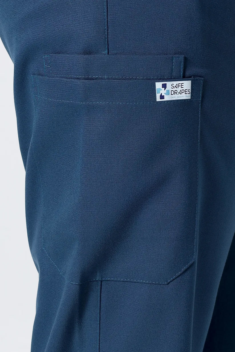 Safe Drapes Women's V-Neck (Navy) Scrub