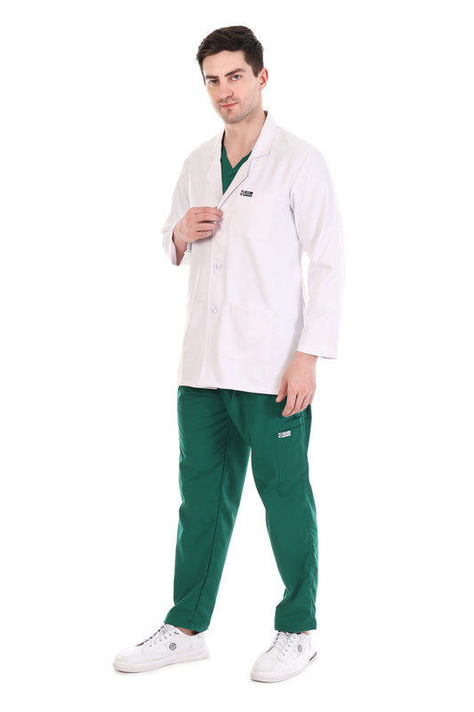 Safe Drapes Men's Professional Mid-Length Medical Lab Coat