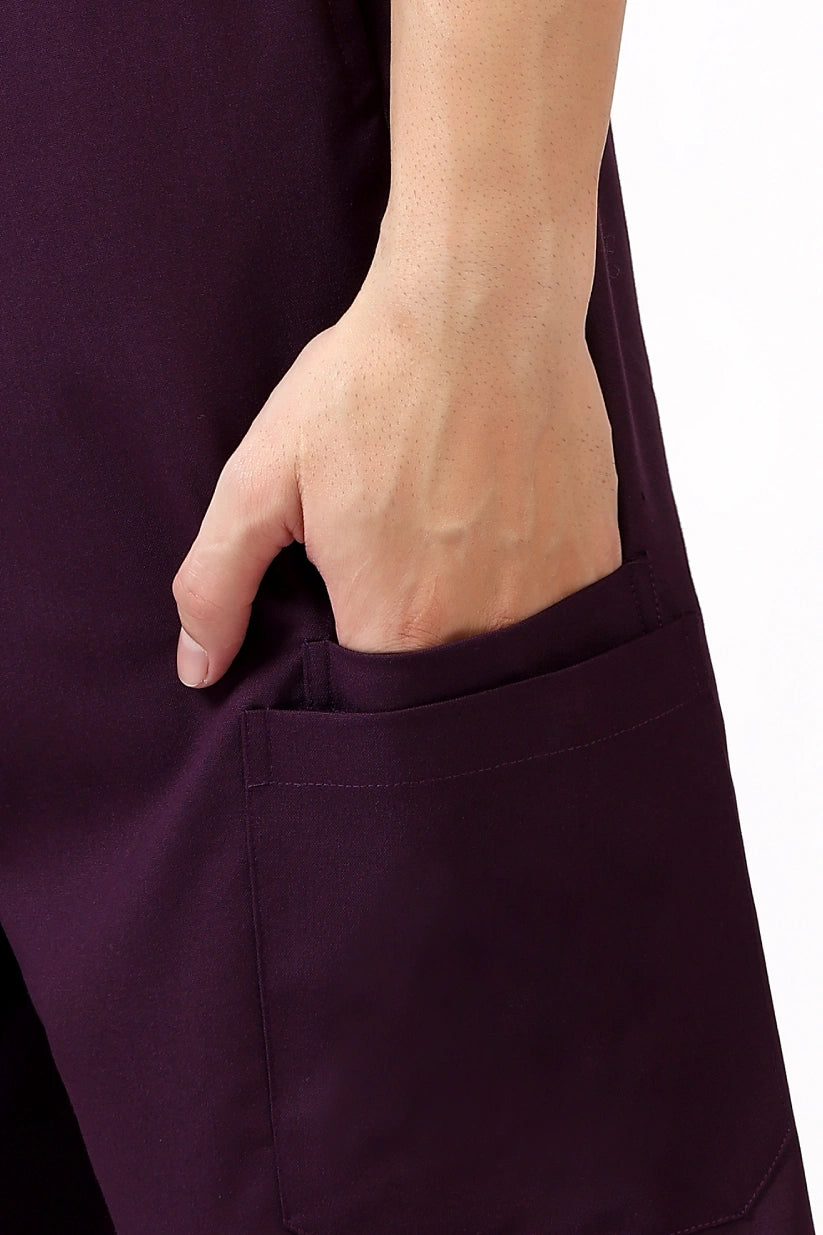 Safe Drapes Men's V-Neck (Wine) Scrub