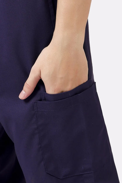 Safe Drapes Men's V-Neck (Deep Purple) Scrub
