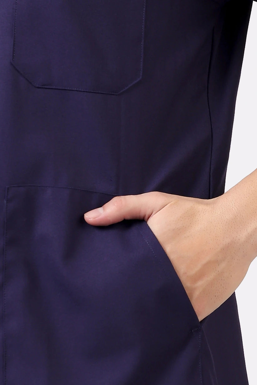 Safe Drapes Men's V-Neck (Deep Purple) Scrub