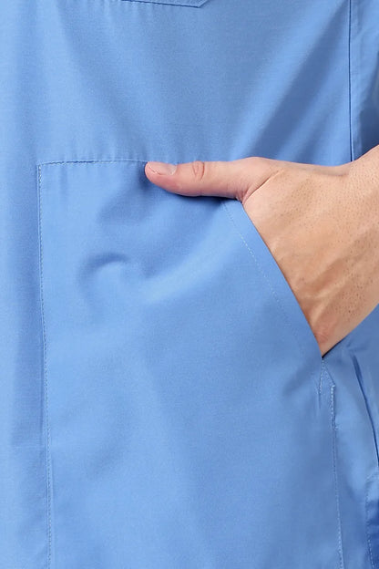Safe Drapes Men's Mandarin Collar (Sky Blue) Scrub