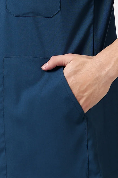 Safe Drapes Men's V-Neck (Navy) Scrub