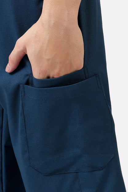 Safe Drapes Men's V-Neck (Navy) Scrub