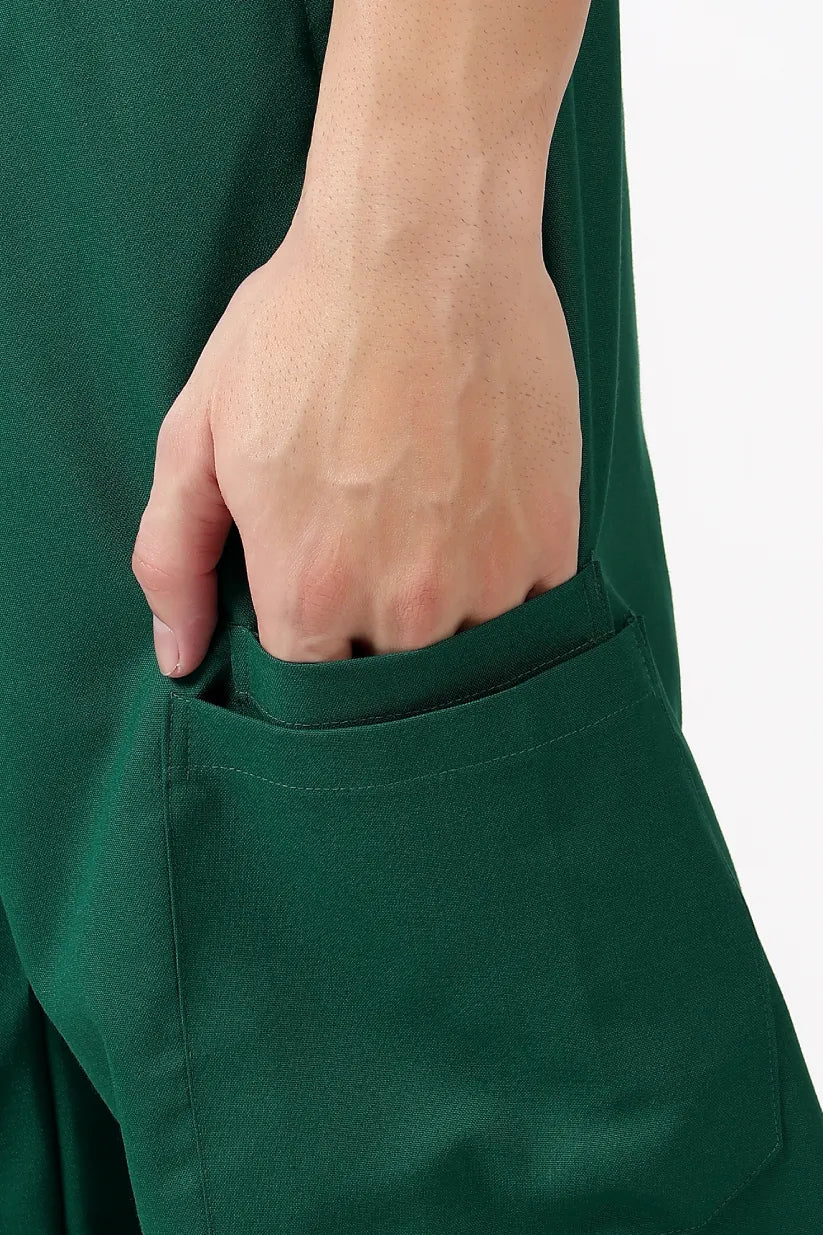 Safe Drapes Men's V-Neck (Bottle Green) Scrub
