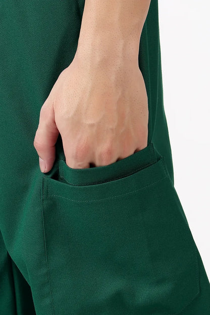 Safe Drapes Men's V-Neck (Bottle Green) Scrub