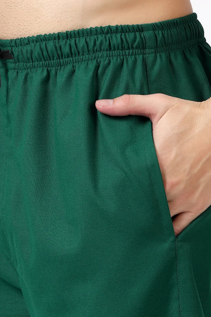 Safe Drapes Men's V-Neck (Bottle Green) Scrub