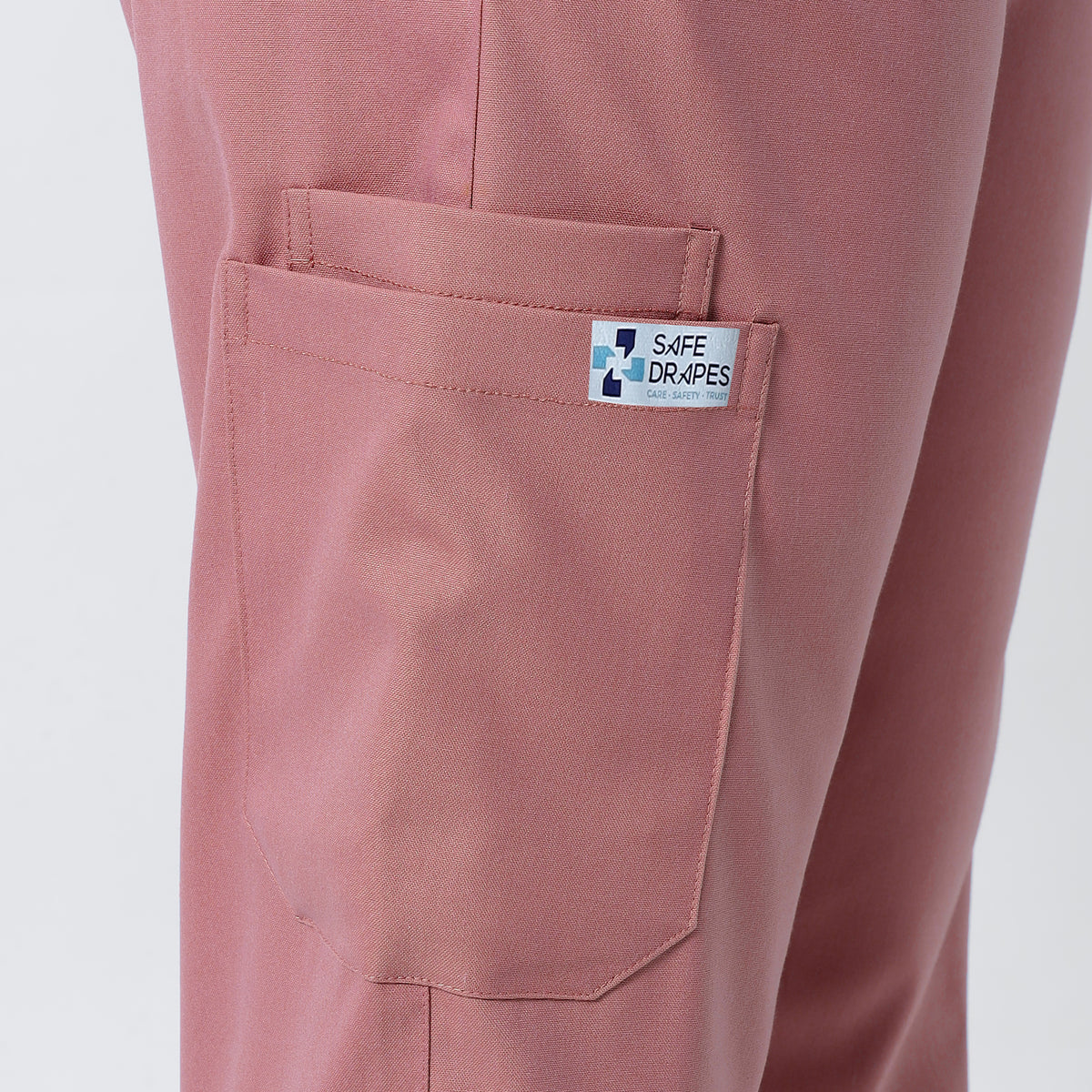 Safe Drapes Women's V-Neck (Dusty Rose) Scrub