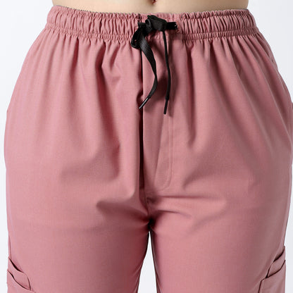 Safe Drapes Women's V-Neck (Dusty Rose) Scrub