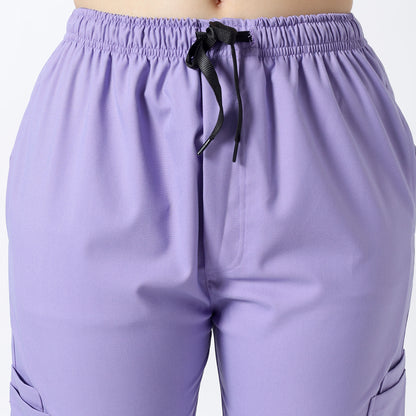 Safe Drapes Women's V-Neck (Lavender) Scrub