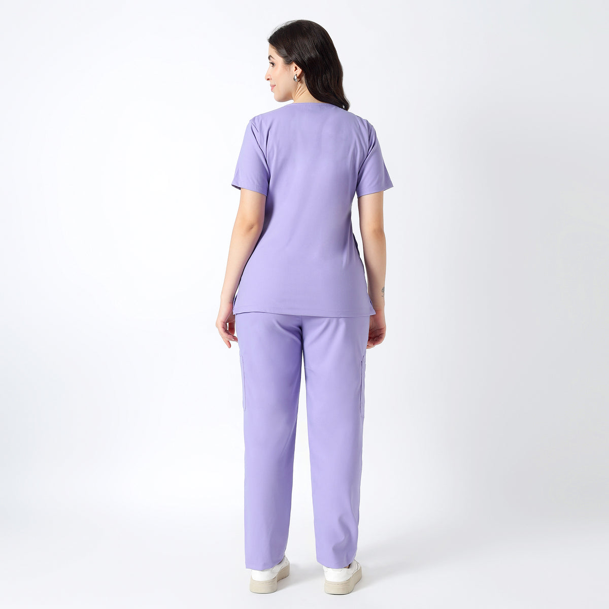 Safe Drapes Women's V-Neck (Lavender) Scrub