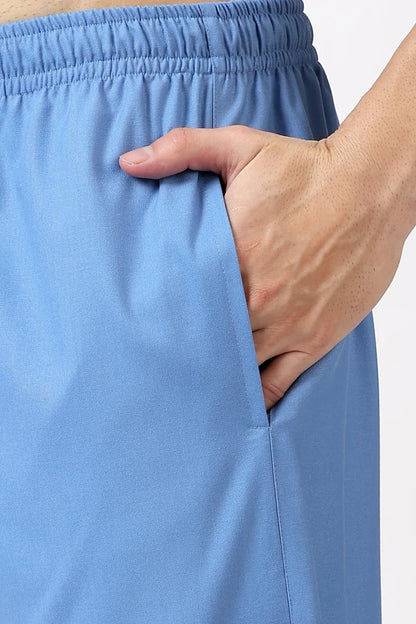Safe Drapes Men's Mandarin Collar (Ceil Blue) Scrub