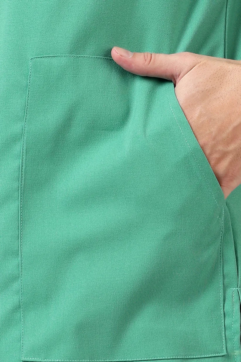 Safe Drapes Men's V-Neck (Mint Green) Scrub