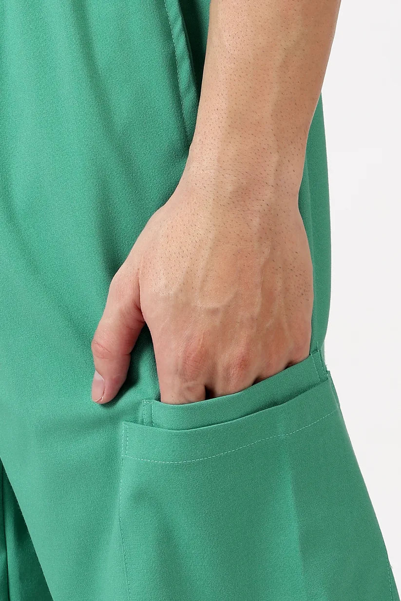 Safe Drapes Men's V-Neck (Mint Green) Scrub