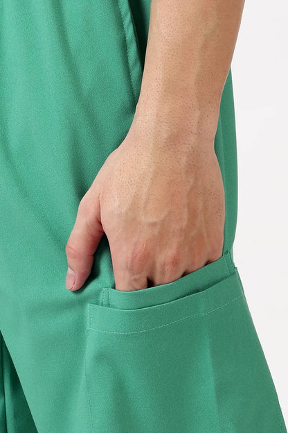 Safe Drapes Men's V-Neck (Mint Green) Scrub