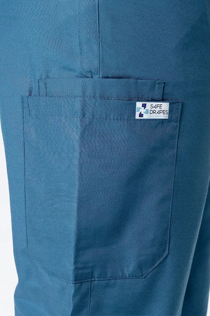 Safe Drapes Women's V-Neck (Sky Blue) Scrub