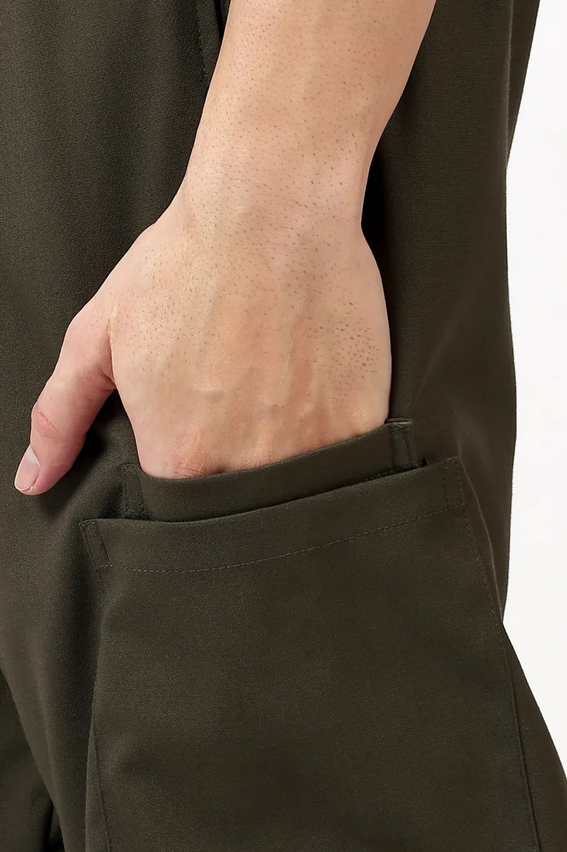 Safe Drapes Men's V-Neck (Olive) Scrub