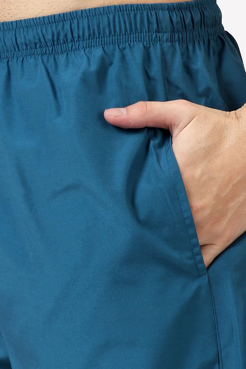 Safe Drapes Men's Mandarin Collar (Teal Blue) Scrub