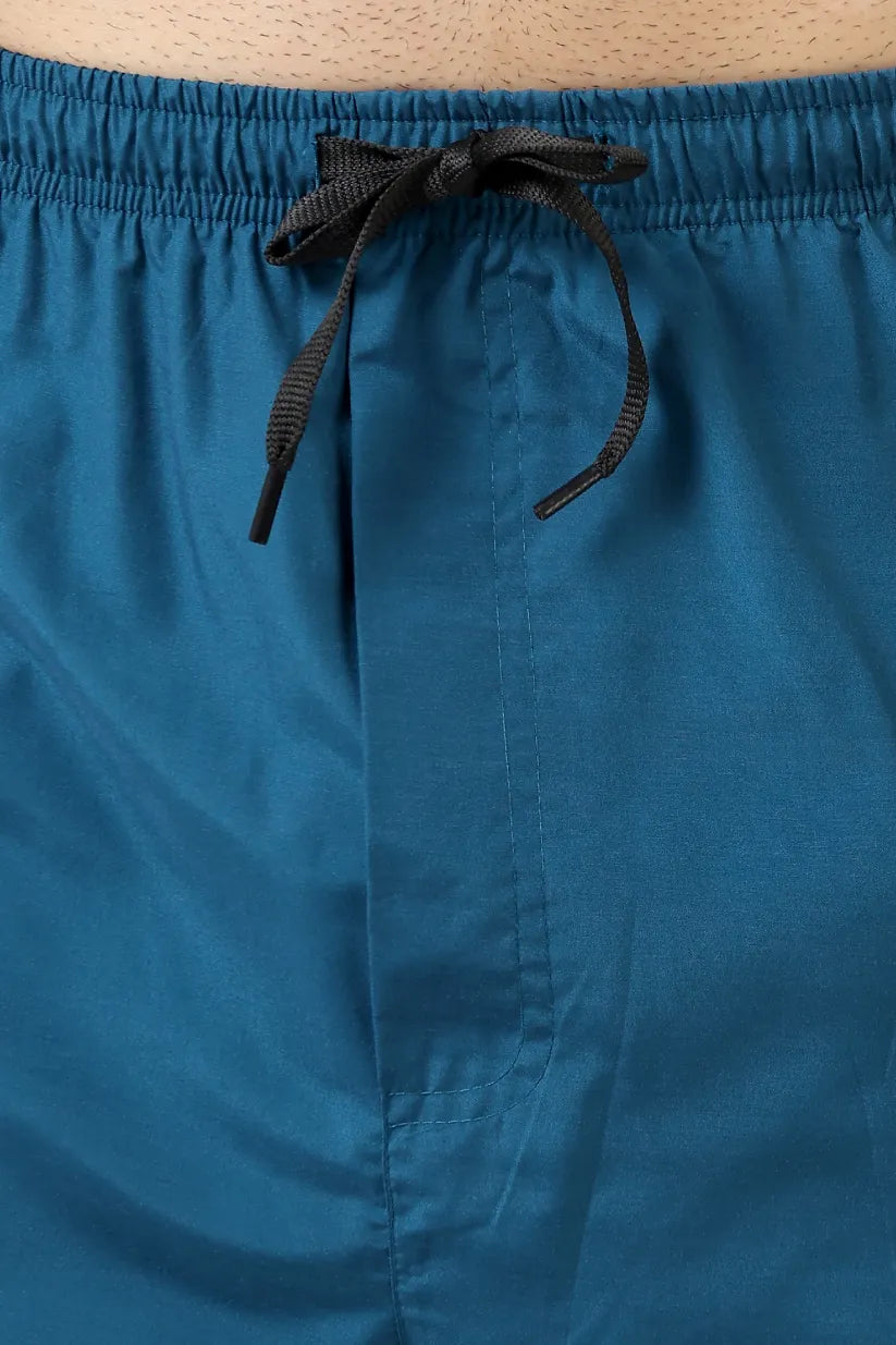 Safe Drapes Men's Mandarin Collar (Teal Blue) Scrub