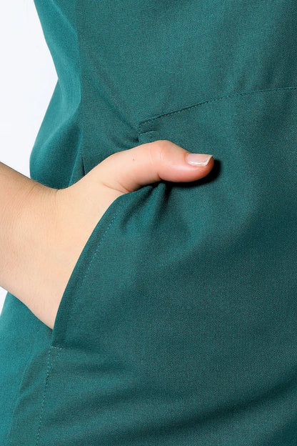 Safe Drapes Women's V-Neck (Hunter Green) Scrub