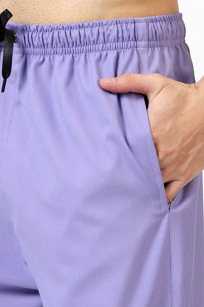 Safe Drapes Men's V-Neck (Lavender) Scrub