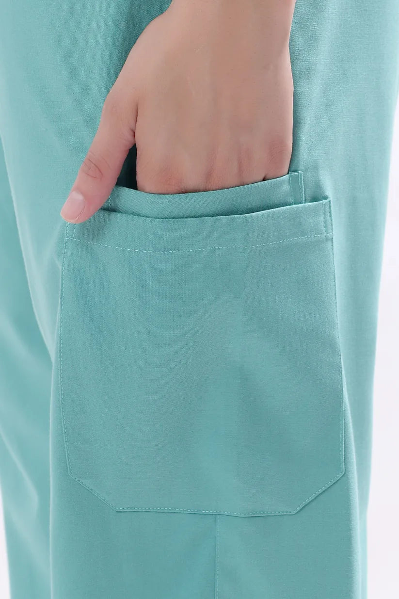 Safe Drapes Women's V-Neck (Seafoam Green) Scrub