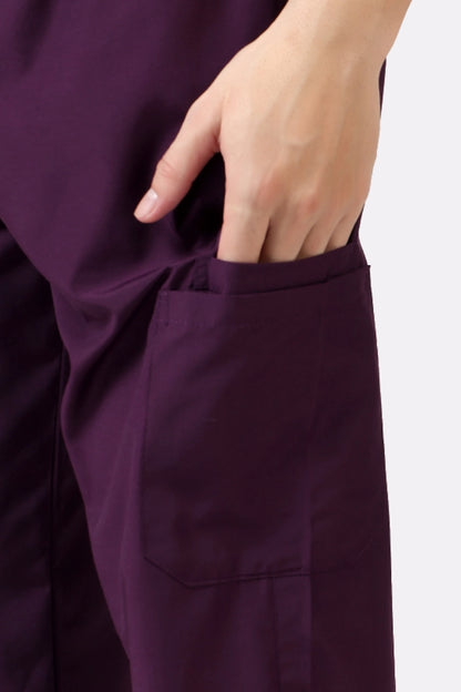 Safe Drapes Men's Mandarin Collar (Wine) Scrub