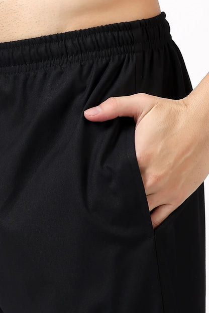 Safe Drapes Men's V-Neck (Black) Scrub