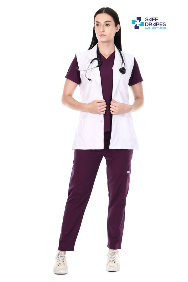 Safe Drapes Women's Professional Sleeveless Lab Coat Vest