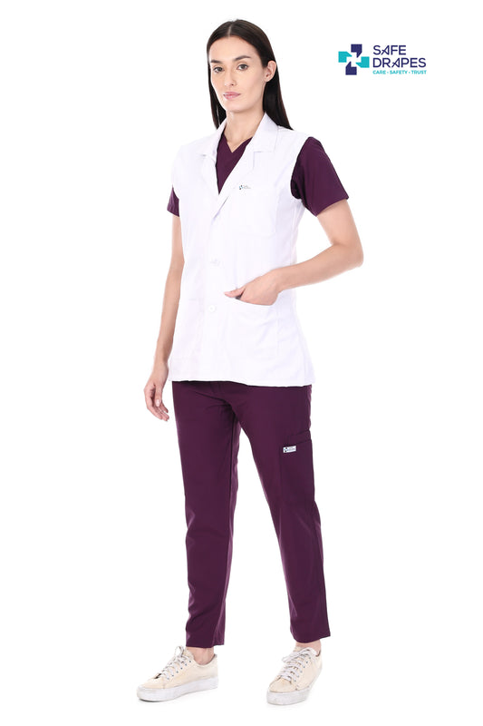 Safe Drapes Women's Professional Sleeveless Lab Coat Vest