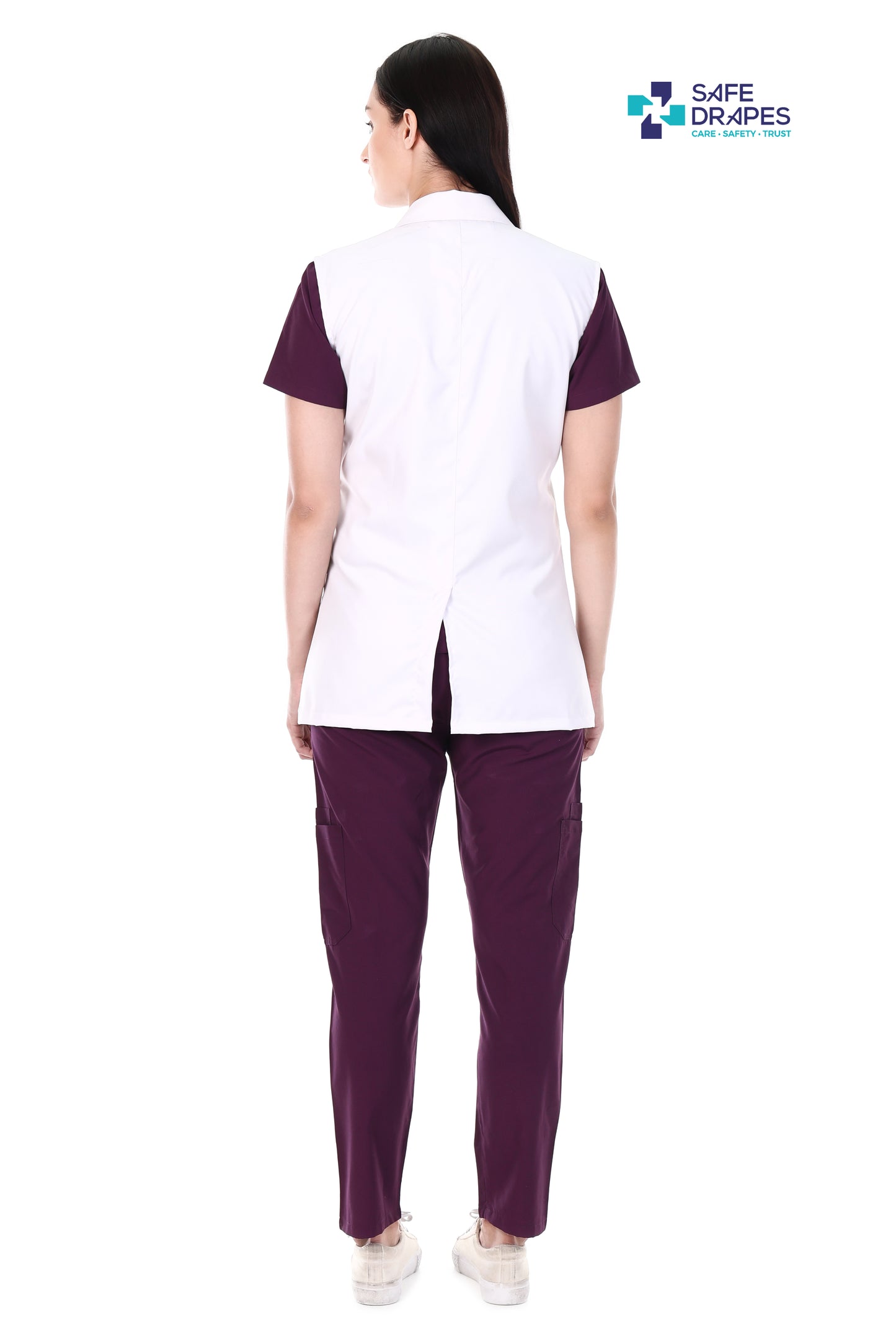 Safe Drapes Women's Professional Sleeveless Lab Coat Vest