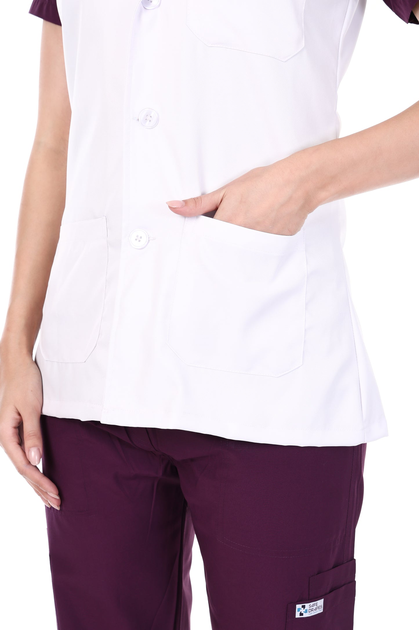 Safe Drapes Women's Professional Sleeveless Lab Coat Vest