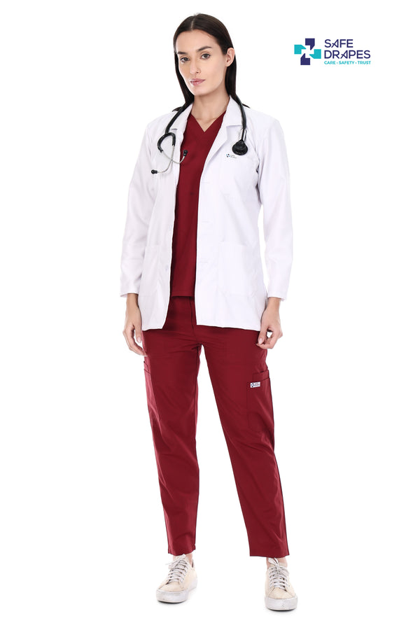 Safe Drapes Women's Professional Mid-Length Medical Lab Coat