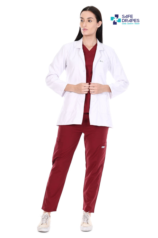 Safe Drapes Women's Professional Mid-Length Medical Lab Coat