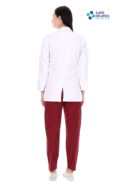 Safe Drapes Women's Professional Mid-Length Medical Lab Coat