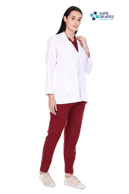 Safe Drapes Women's Professional Mid-Length Medical Lab Coat