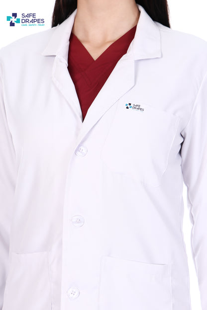 Safe Drapes Women's Professional Mid-Length Medical Lab Coat