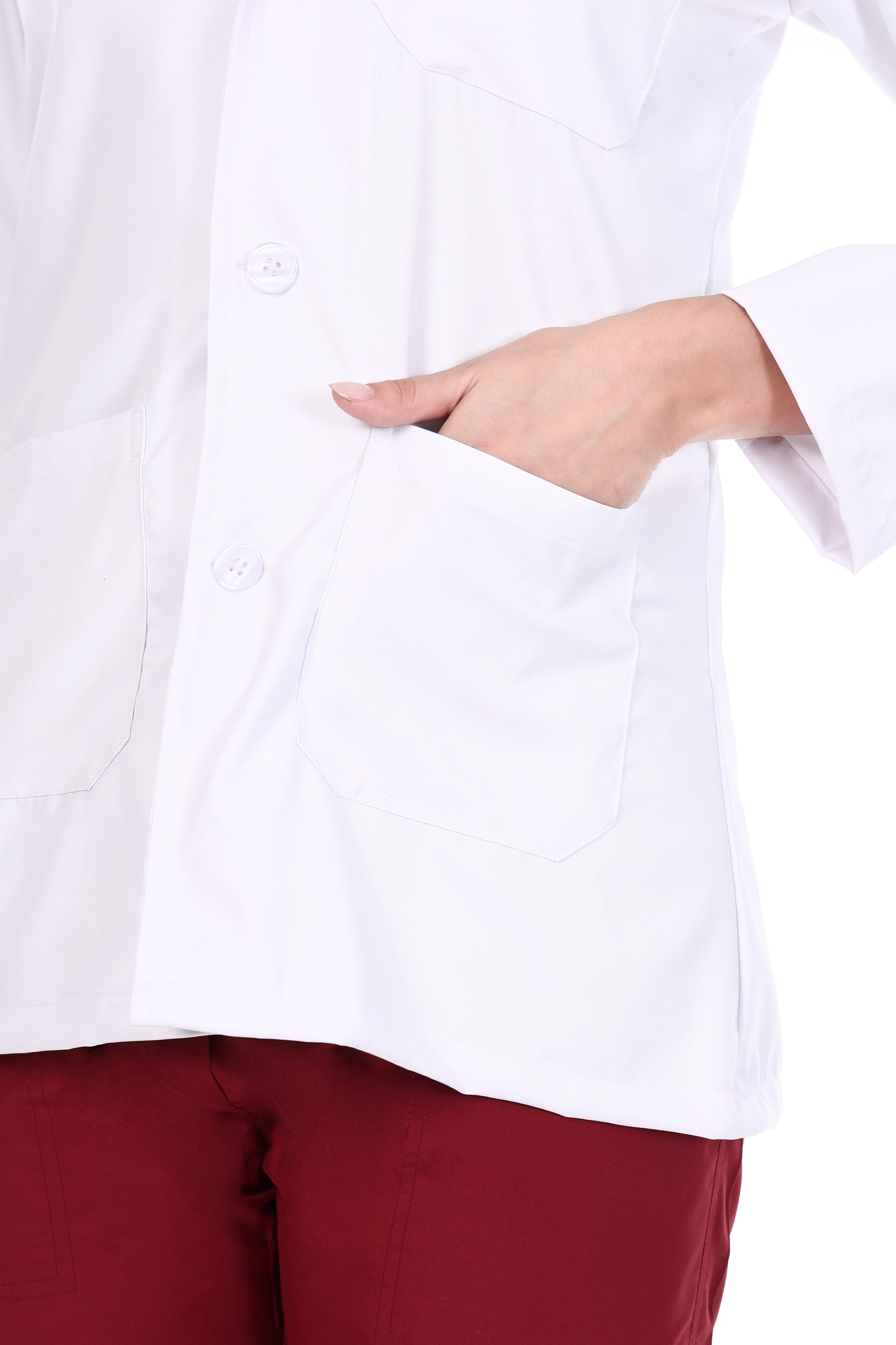 Safe Drapes Women's Professional Mid-Length Medical Lab Coat