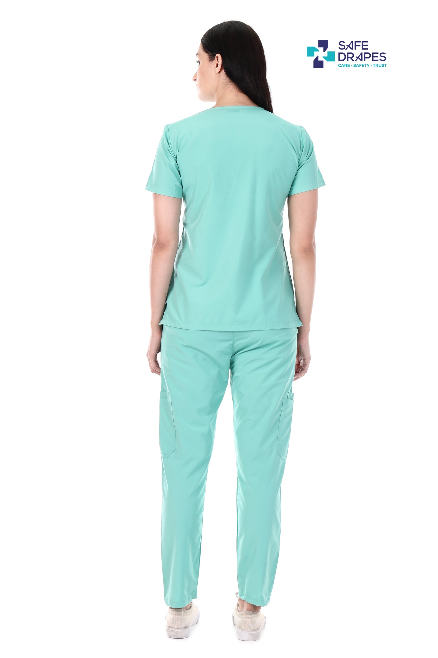 Safe Drapes Women's Professional V-Neck Medical Scrub Set