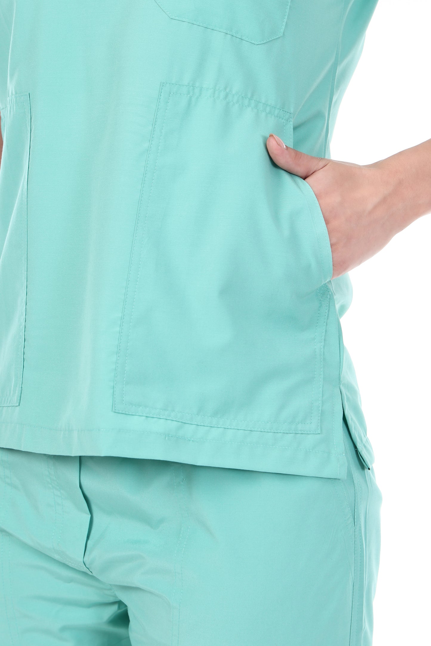 Safe Drapes Women's Professional V-Neck Medical Scrub Set