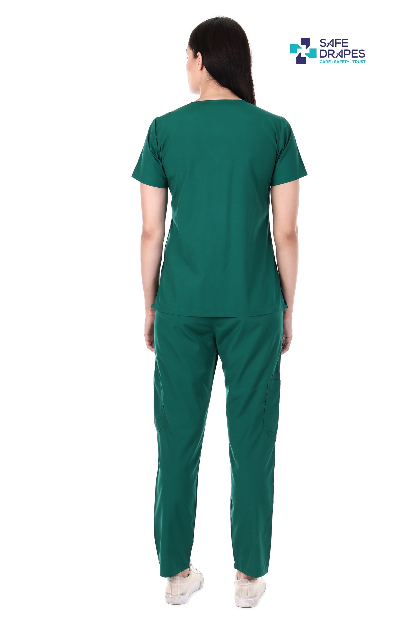 Safe Drapes Women's Professional V-Neck Medical Scrub Set