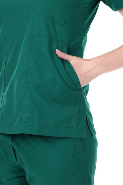 Safe Drapes Women's Professional V-Neck Medical Scrub Set