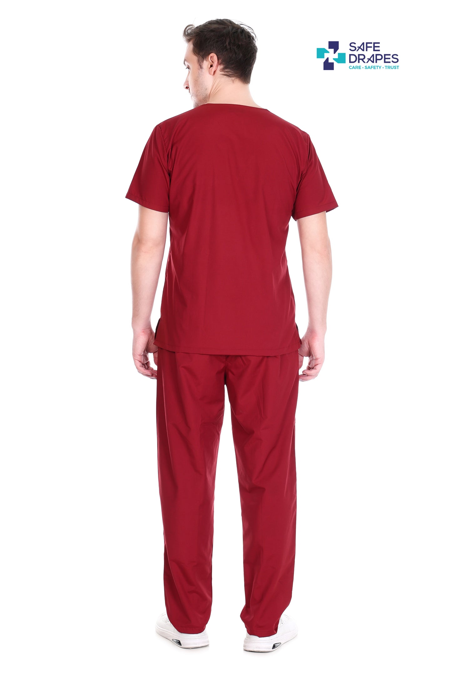 Safe Drapes Men's Professional V-Neck Medical Scrub Set