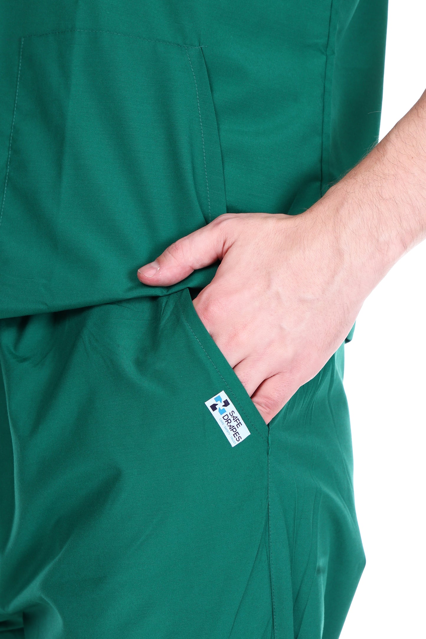 Safe Drapes Men's Professional V-Neck Medical Scrub Set