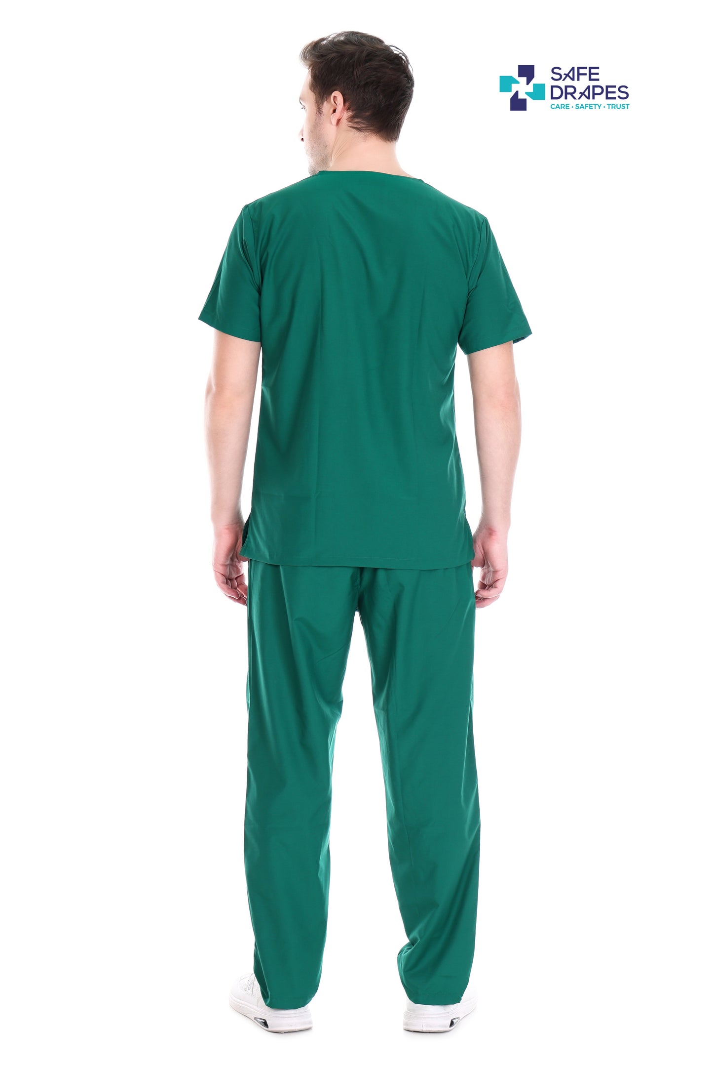 Safe Drapes Men's Professional V-Neck Medical Scrub Set