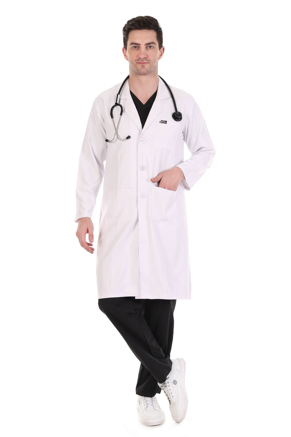 Safe Drapes Men's Professional Long Length Medical Lab Coat
