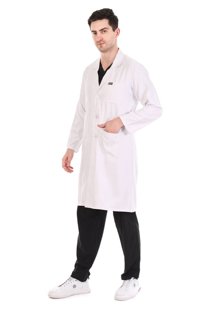 Safe Drapes Men's Professional Long Length Medical Lab Coat