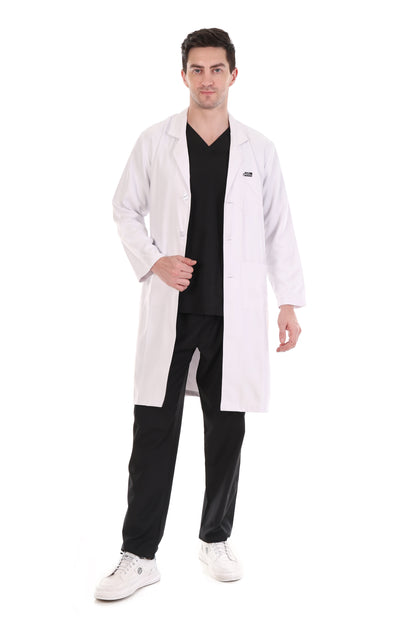 Safe Drapes Men's Professional Long Length Medical Lab Coat