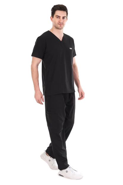 Safe Drapes Men's Professional V-Neck Medical Scrub Set