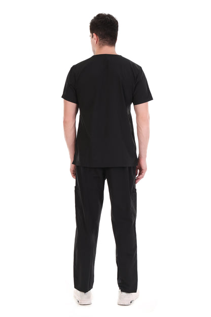 Safe Drapes Men's Professional V-Neck Medical Scrub Set